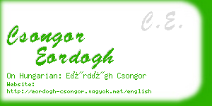csongor eordogh business card